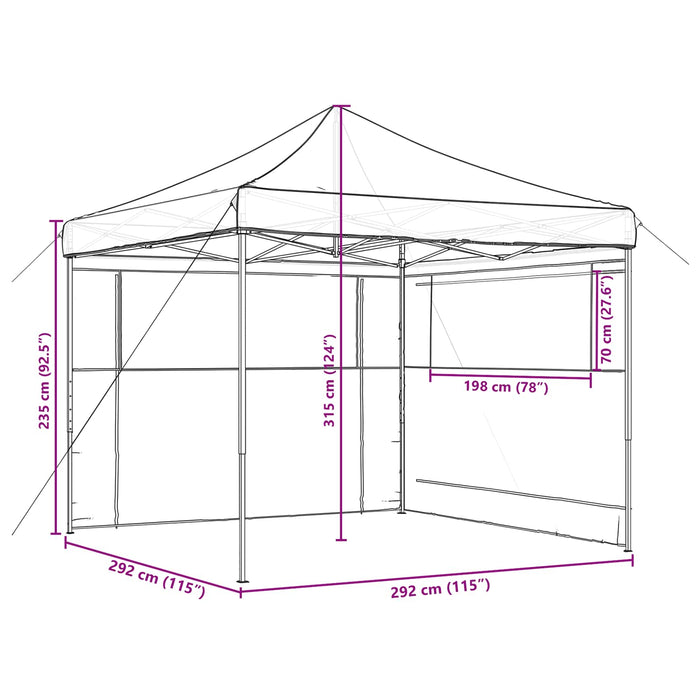 Cort pentru Petreceri Bej 292 x 292 x 315 cm Material Oxford - WALTI WALTI