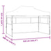 Cort pentru Petreceri Crem 280 x 410 x 315 cm Material Oxford - WALTI WALTI