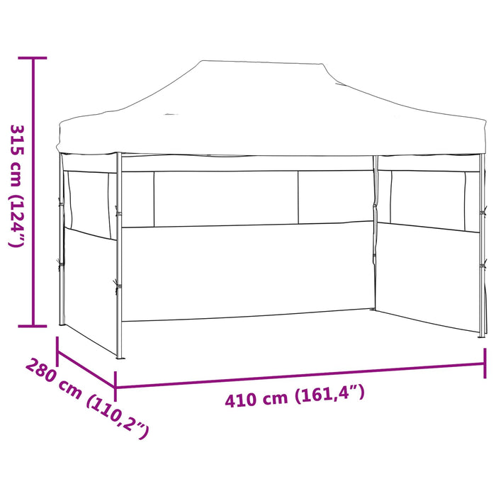 Cort pentru Petreceri Antracit 280 x 410 x 315 cm - WALTI WALTI