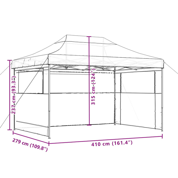 Cort pentru Petreceri Portocaliu 279 x 410 x 315 cm - WALTI WALTI