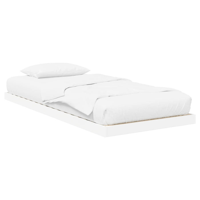 Cadru de pat de podea Alb 75 x 190 cm Lemn compozit - WALTI WALTI