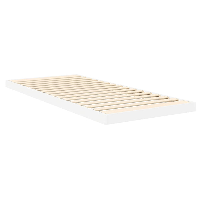 Cadru de pat de podea Alb 75 x 190 cm Lemn compozit - WALTI WALTI