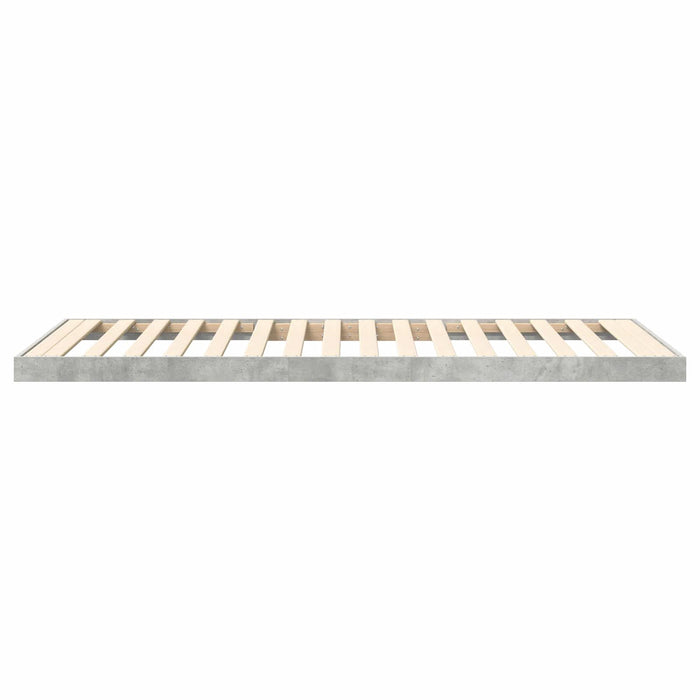 Cadru de pat de podea Gri din beton 75 x 190 cm Lemn compozit - WALTI WALTI