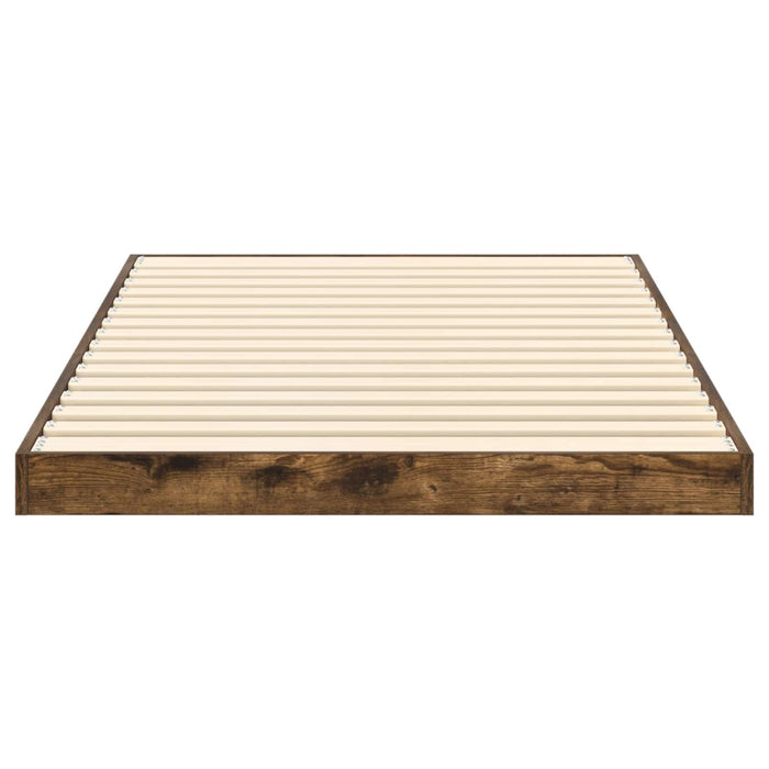 Cadru de pat de podea Stejar fumuriu 75 x 190 cm Lemn compozit - WALTI WALTI