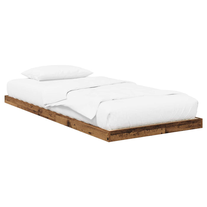 Cadru de pat de podea Lemn vechi 75 x 190 cm Lemn compozit - WALTI WALTI