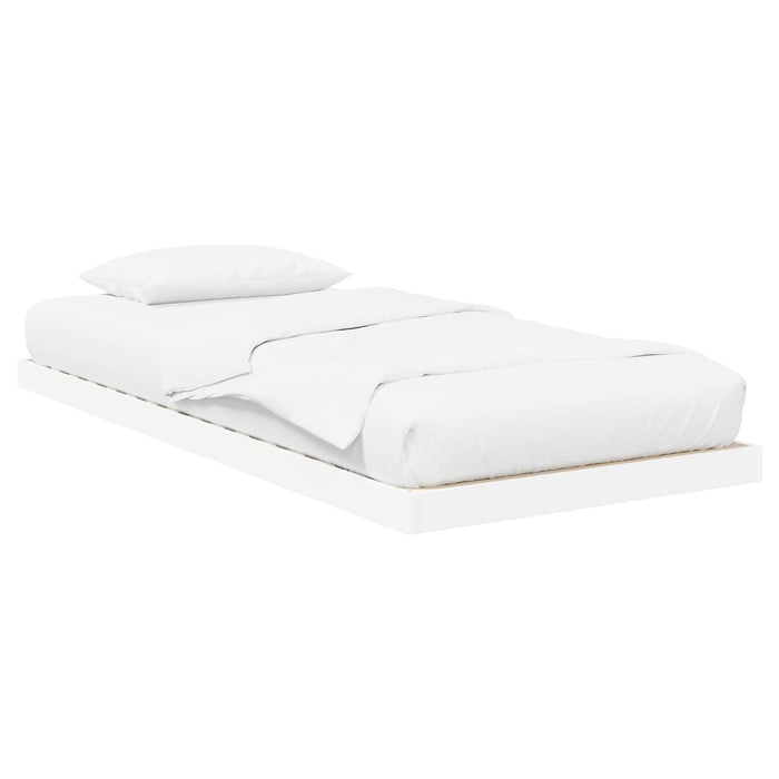 Cadru de pat de podea Alb 80 x 200 cm Lemn compozit - WALTI WALTI