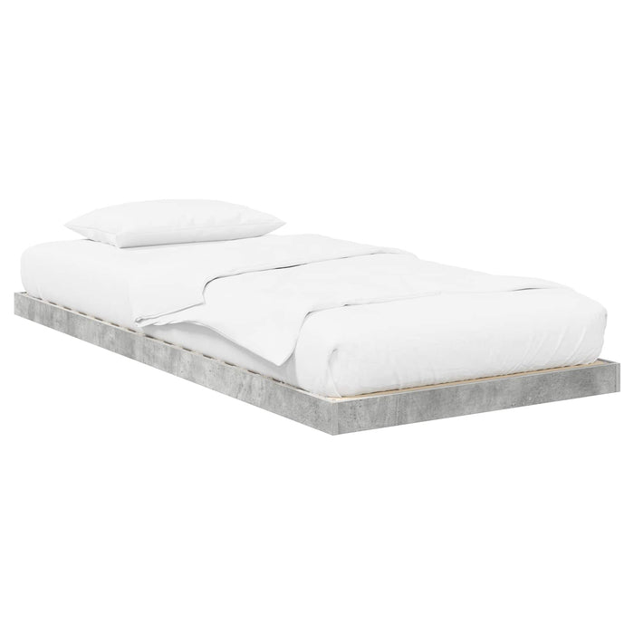 Cadru de pat de podea Gri din beton 80 x 200 cm Lemn compozit - WALTI WALTI
