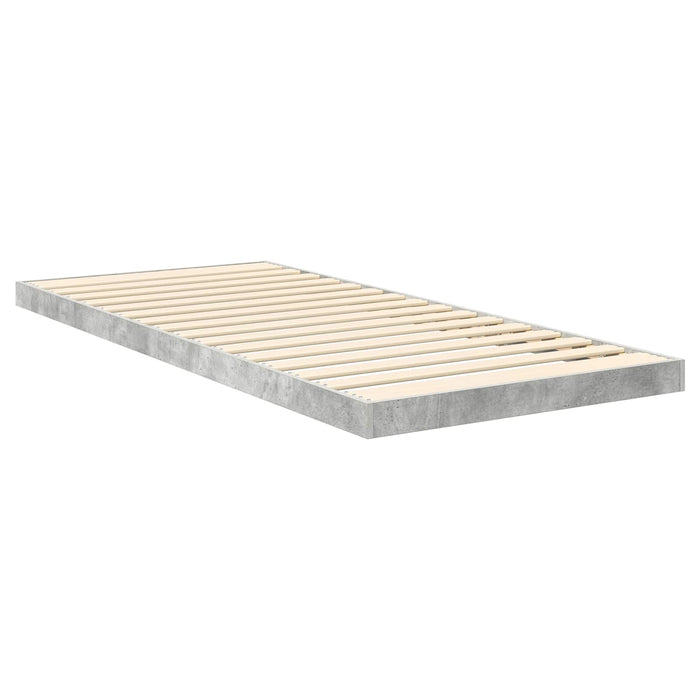 Cadru de pat de podea Gri din beton 80 x 200 cm Lemn compozit - WALTI WALTI