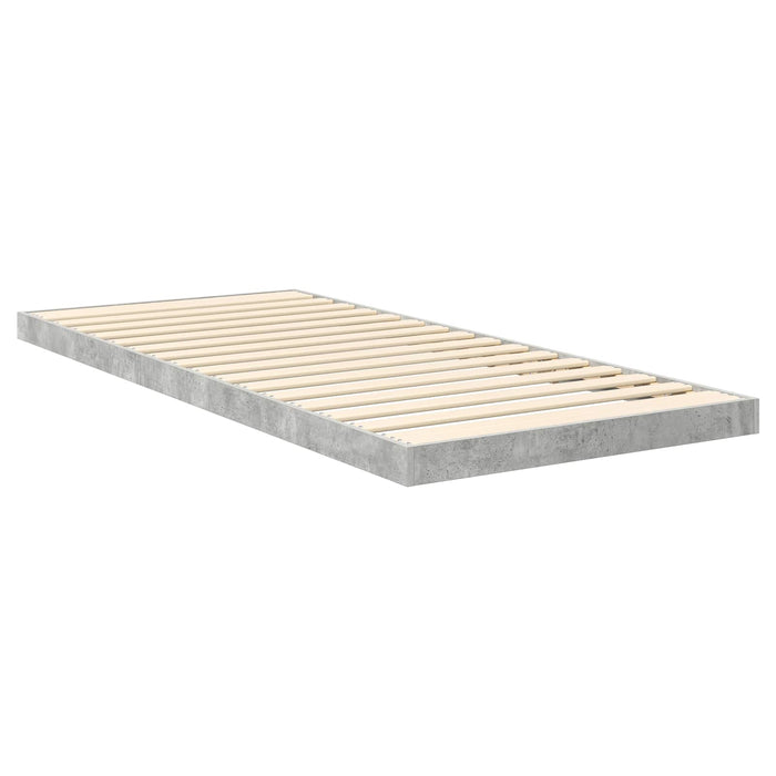 Cadru de pat de podea Gri din beton 80 x 200 cm Lemn compozit - WALTI WALTI