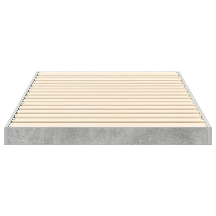 Cadru de pat de podea Gri din beton 80 x 200 cm Lemn compozit - WALTI WALTI