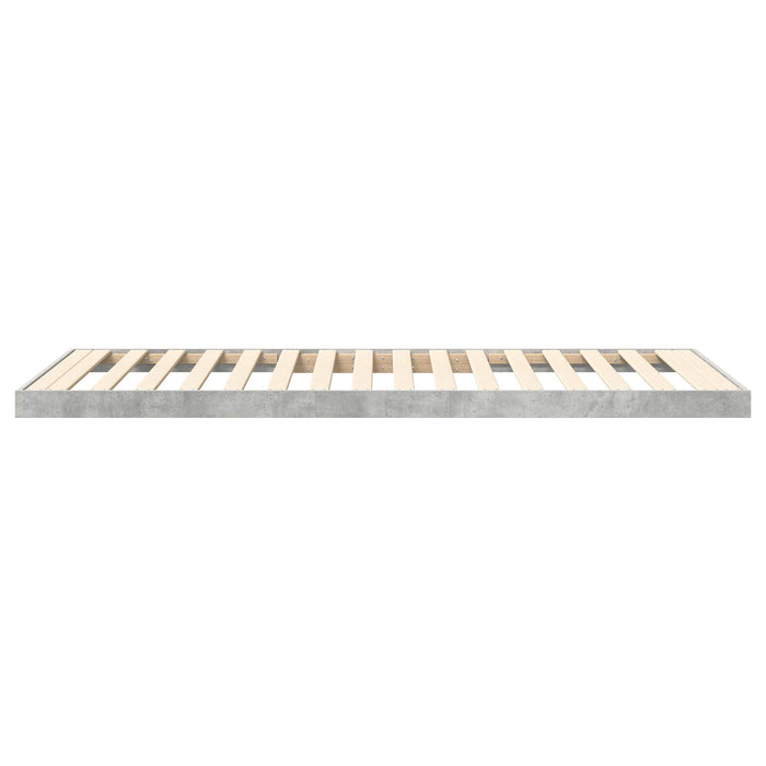 Cadru de pat de podea Gri din beton 80 x 200 cm Lemn compozit - WALTI WALTI
