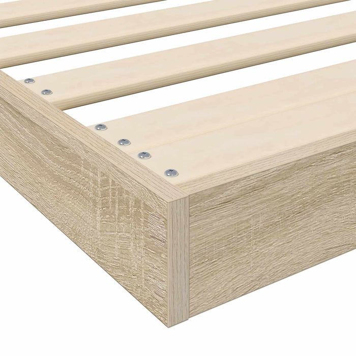 Cadru de pat de podea Stejar Sonoma 90 x 200 cm Lemn prelucrat WALTI