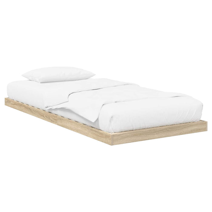 Cadru de pat de podea Stejar Sonoma 90 x 200 cm Lemn prelucrat WALTI