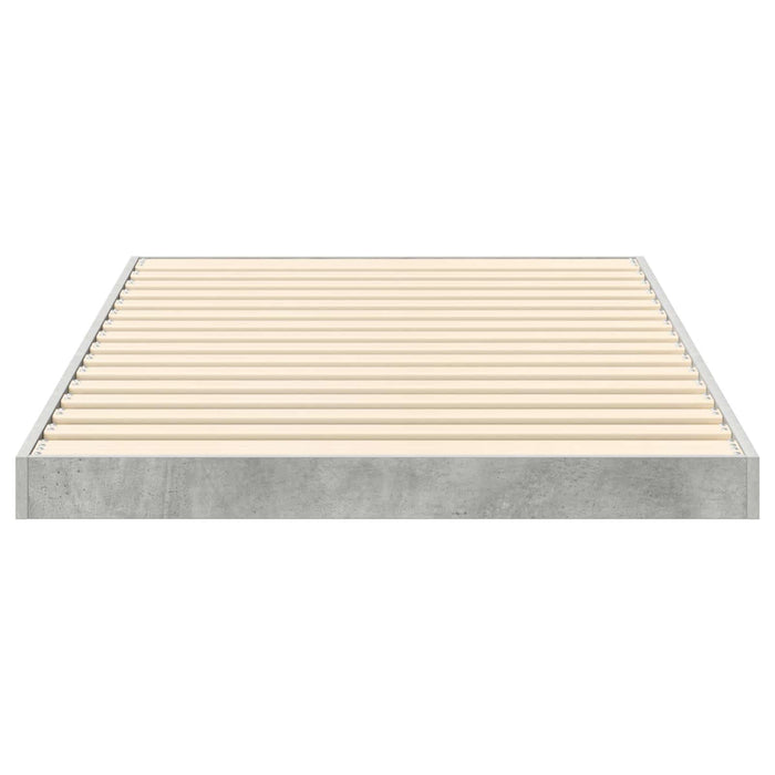 Cadru de pat de podea Gri din beton 90 x 200 cm Lemn compozit - WALTI WALTI