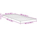 Cadru de pat de podea Gri din beton 100 x 200 cm Lemn compozit - WALTI WALTI