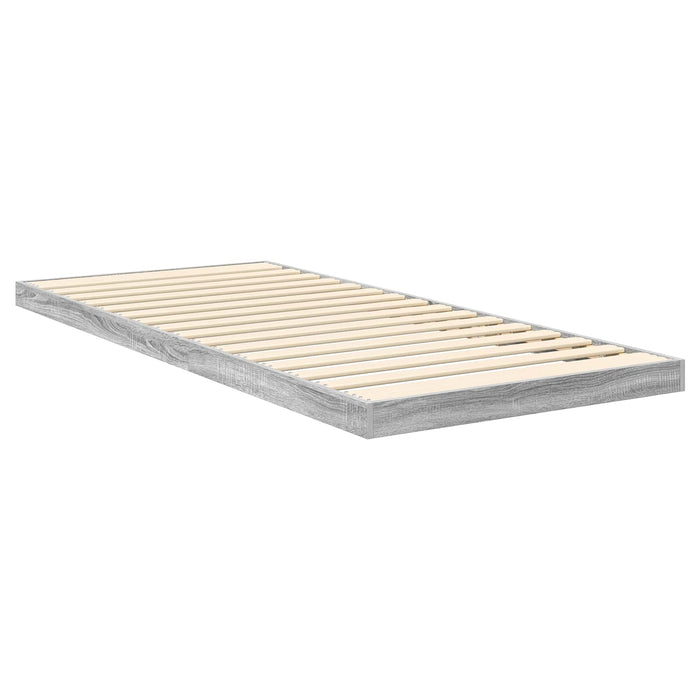 Cadru de pat de podea Gri Sonoma 100 x 200 cm Lemn compozit - WALTI WALTI