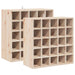 Raft pentru vin 2 pcs natural 56 x 25 x 56 cm Lemn de pin masiv - WALTI WALTI