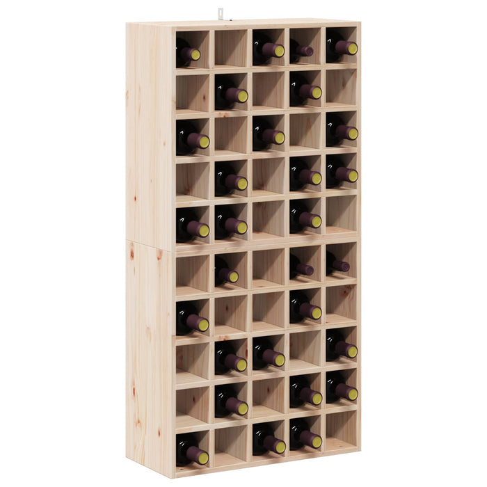 Raft pentru vin 2 pcs natural 56 x 25 x 56 cm Lemn de pin masiv - WALTI WALTI
