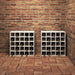 Raft pentru vin 2 pcs Alb 56 x 25 x 56 cm Lemn de pin masiv - WALTI WALTI