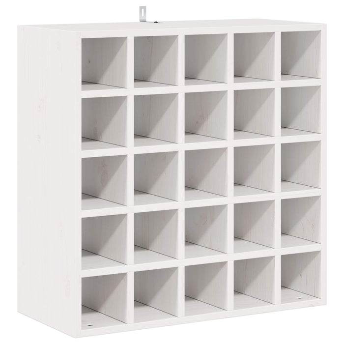 Raft pentru vin 2 pcs Alb 56 x 25 x 56 cm Lemn de pin masiv - WALTI WALTI