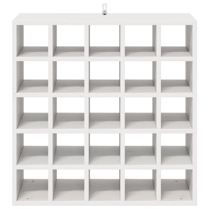 Raft pentru vin 2 pcs Alb 56 x 25 x 56 cm Lemn de pin masiv - WALTI WALTI