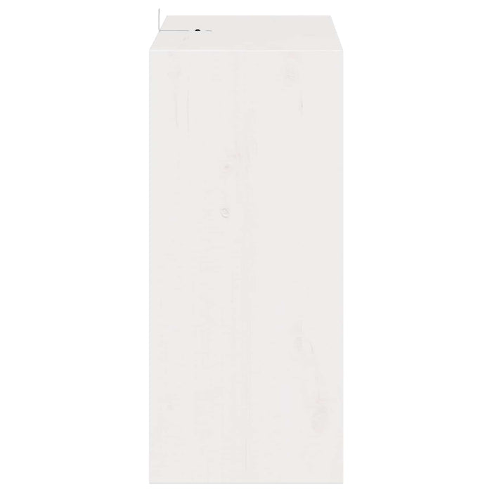 Raft pentru vin 2 pcs Alb 56 x 25 x 56 cm Lemn de pin masiv - WALTI WALTI