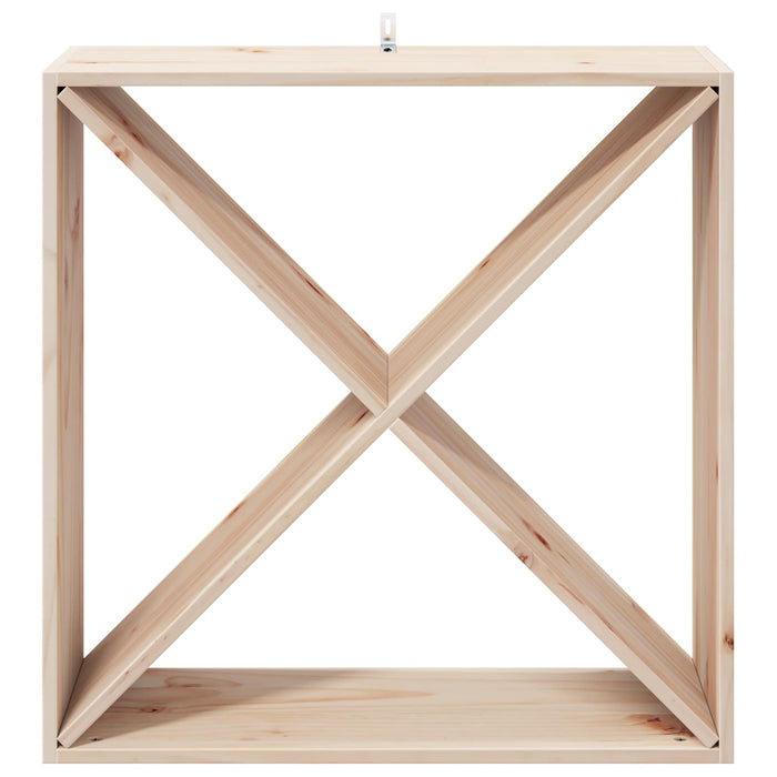 Raft pentru vin 2 pcs natural 62 x 25 x 62 cm Lemn de pin masiv - WALTI WALTI