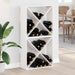 Raft pentru vin 2 pcs Alb 62 x 25 x 62 cm Lemn de pin masiv - WALTI WALTI