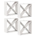 Raft pentru vin 4 pcs Alb 62 x 25 x 62 cm Lemn de pin masiv - WALTI WALTI