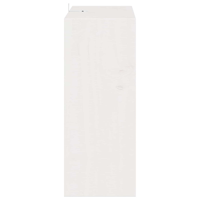 Raft pentru vin 4 pcs Alb 62 x 25 x 62 cm Lemn de pin masiv - WALTI WALTI