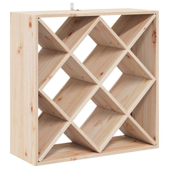 Raft pentru vin 2 pcs natural 62 x 25 x 62 cm Lemn de pin masiv - WALTI WALTI