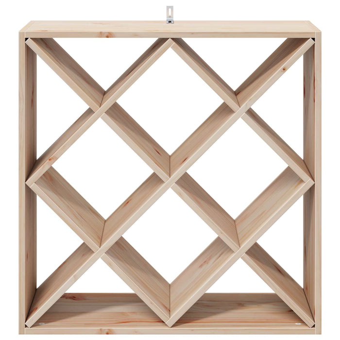 Raft pentru vin 2 pcs natural 62 x 25 x 62 cm Lemn de pin masiv - WALTI WALTI
