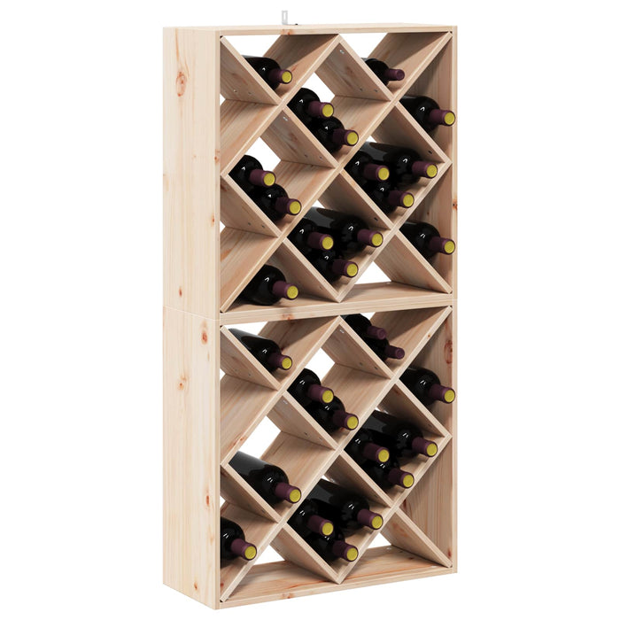 Raft pentru vin 2 pcs natural 62 x 25 x 62 cm Lemn de pin masiv - WALTI WALTI