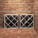 Raft pentru vin 2 pcs Alb 62 x 25 x 62 cm Lemn de pin masiv - WALTI WALTI