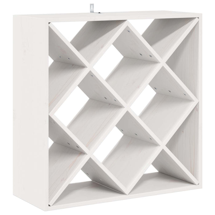 Raft pentru vin 2 pcs Alb 62 x 25 x 62 cm Lemn de pin masiv - WALTI WALTI