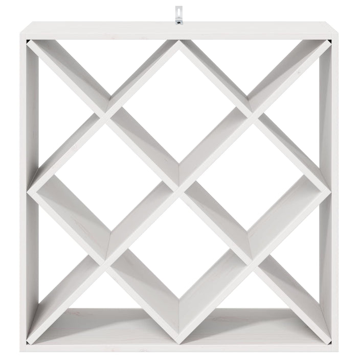 Raft pentru vin 2 pcs Alb 62 x 25 x 62 cm Lemn de pin masiv - WALTI WALTI