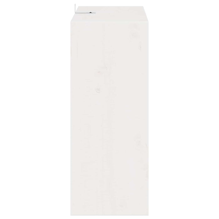 Raft pentru vin 2 pcs Alb 62 x 25 x 62 cm Lemn de pin masiv - WALTI WALTI