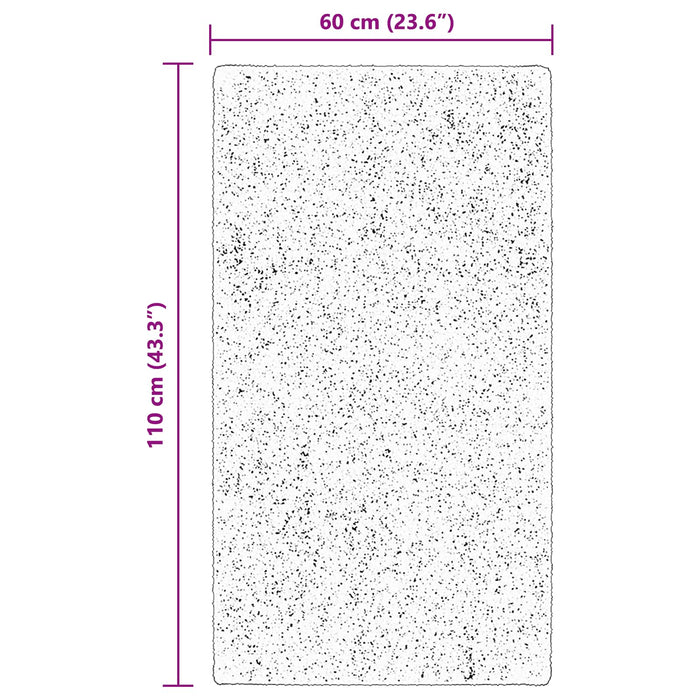 Covor moale cu pile medie și spălabil HUARTE Maro 60 x 110 cm WALTI
