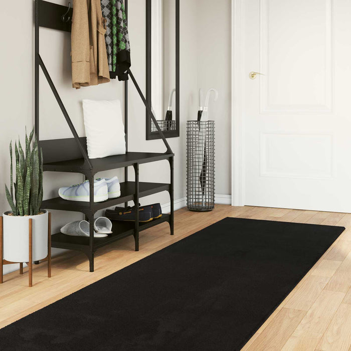Covor moale cu pile medie și spălabil HUARTE Negru 500 x 80 cm - WALTI WALTI