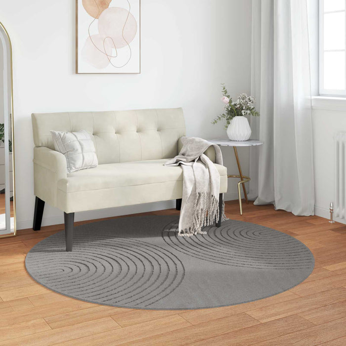 Covoare de zonă Rotund GALATI Gri Ø 120 CM Poliester - WALTI WALTI