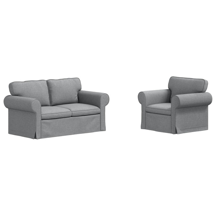 Canapea 2 pcs Gri deschis Metal - WALTI WALTI