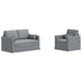 Set de canapea 2 pcs Gri deschis 139 x 78 x 80 cm țesătură - WALTI WALTI