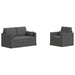 Set de canapea 2 pcs Gri închis 139 x 78 x 80 cm țesătură - WALTI WALTI