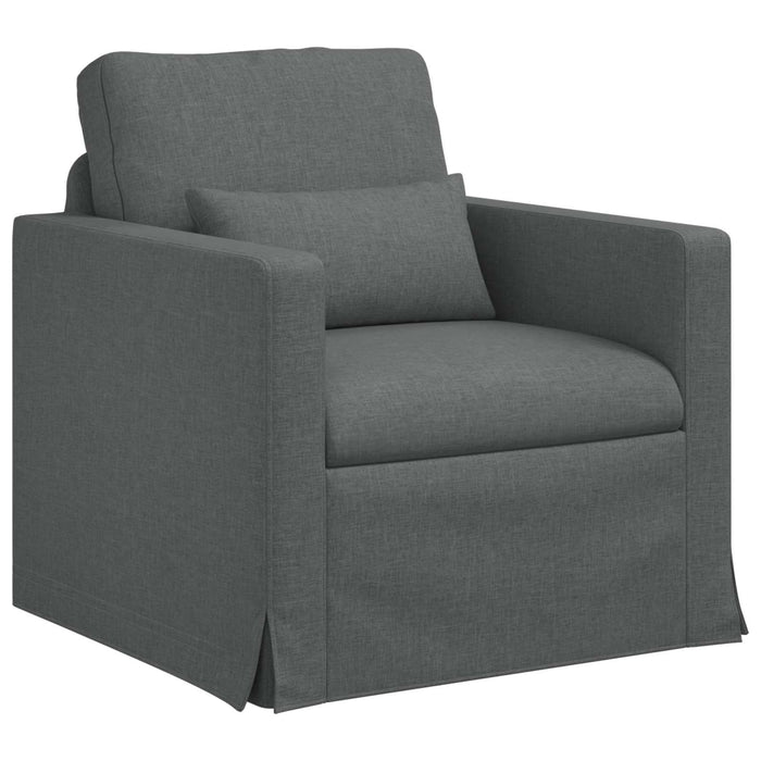 Set de canapea 2 pcs Gri închis 139 x 78 x 80 cm țesătură - WALTI WALTI