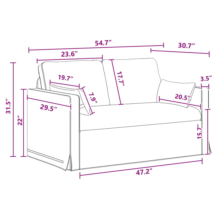 Set de canapea 2 pcs Gri închis 139 x 78 x 80 cm țesătură - WALTI WALTI