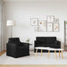 Set de canapea 2 pcs Negru 139 x 78 x 80 cm țesătură - WALTI WALTI