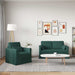 Set de canapea 2 pcs Verde închis 139 x 78 x 80 cm țesătură - WALTI WALTI