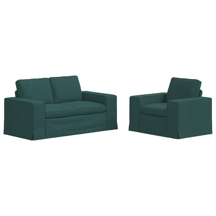 Canapea 2 pcs Verde închis Metal - WALTI WALTI