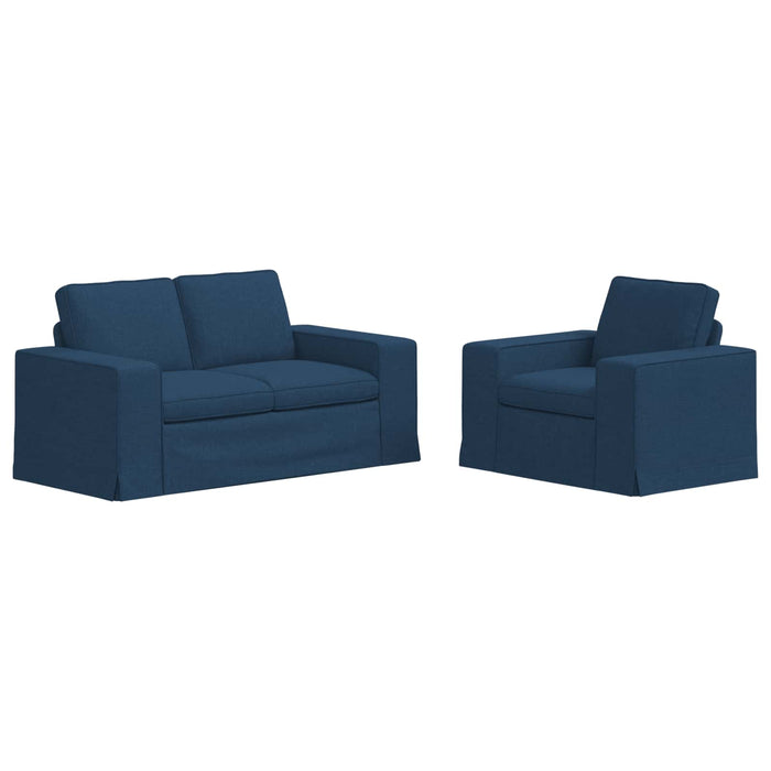 Canapea 2 pcs albastru Metal - WALTI WALTI