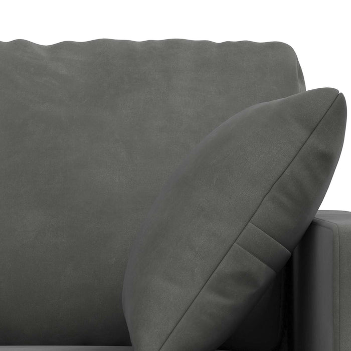 Set de canapea 2 pcs Gri închis 138 x 78 x 80 cm Catifea - WALTI WALTI